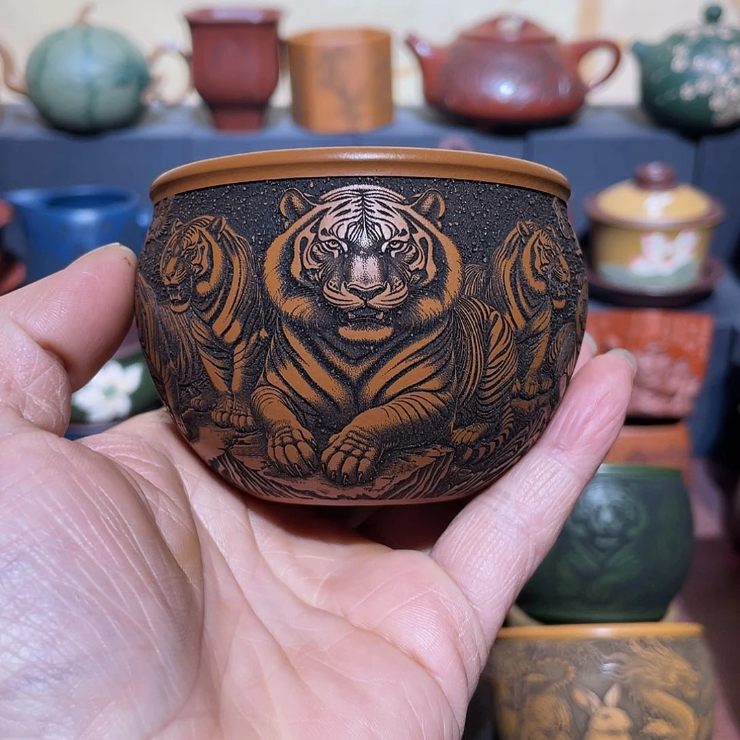 原矿紫砂手工主人杯