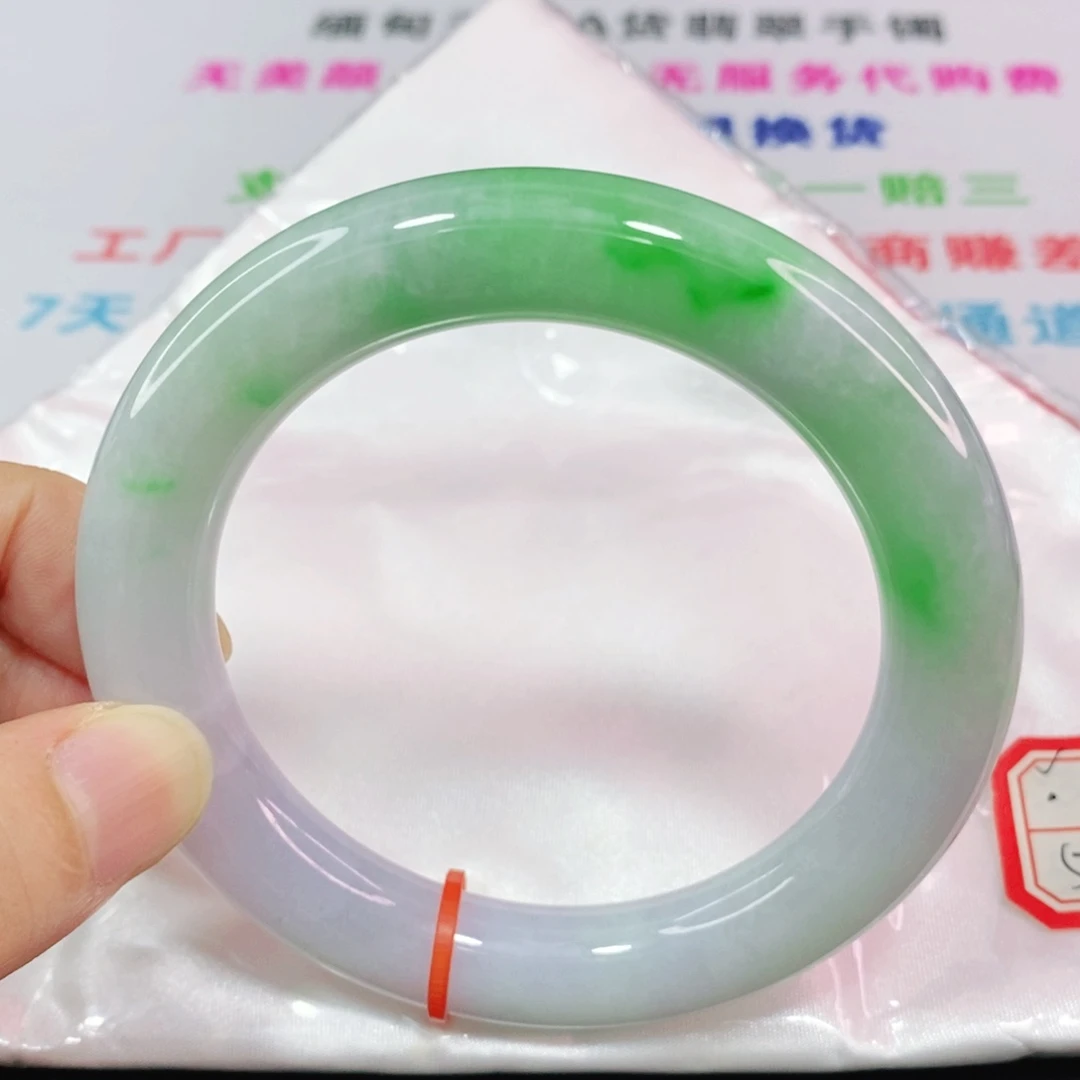 未镶嵌手镯翡翠星***59.8圈口圆条
