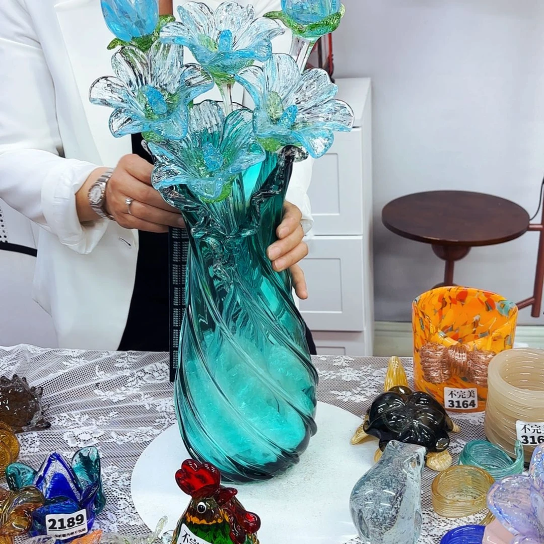 6花1瓶安妮家居琉璃摆件