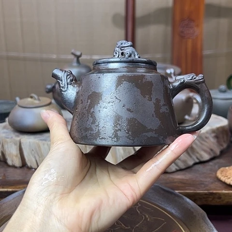 戬谷龙窑坭兴陶柴烧壶