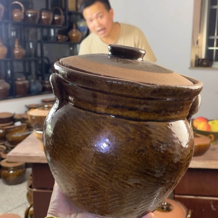 粗陶土炖肉罐炖肉罐罐炖肉罐3L