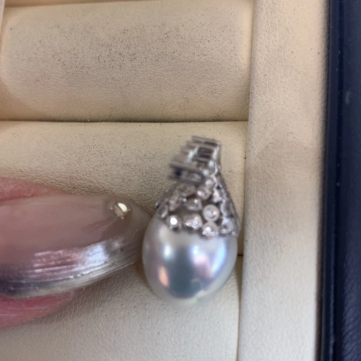 颈饰银S925镶嵌海水珍珠