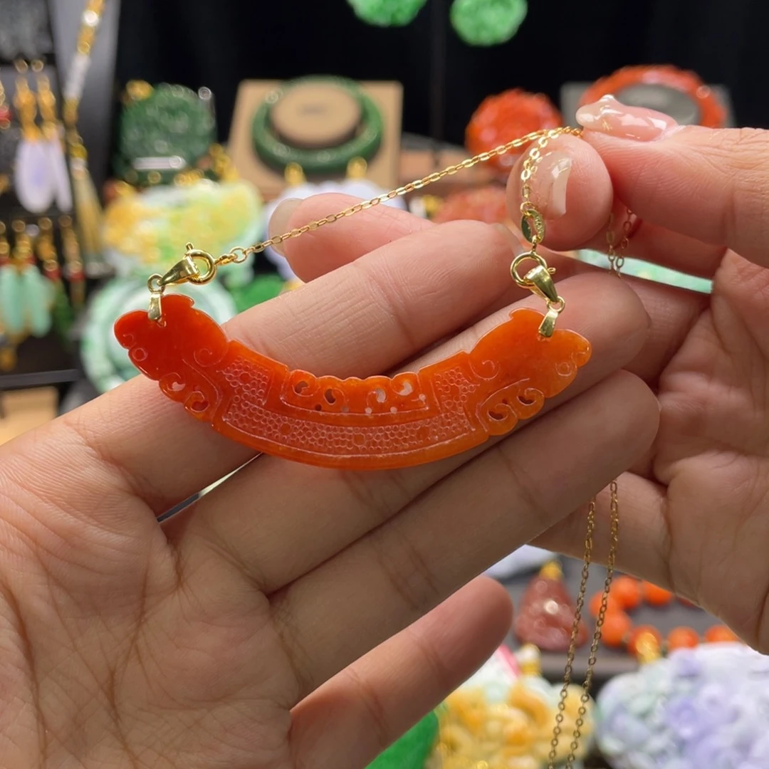 翡翠颈饰未镶嵌小****5代编织