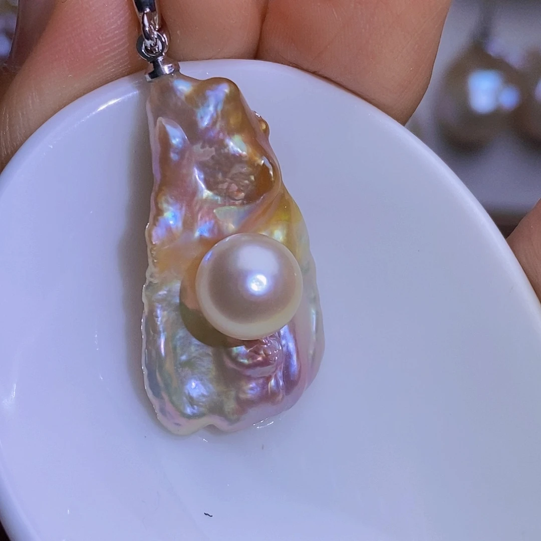 淡水珍珠淡水珍珠银S925镶嵌