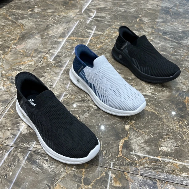 25新款低跟透气网面鞋春夏时尚潮流舒适男款飞织男女同款轻便透气