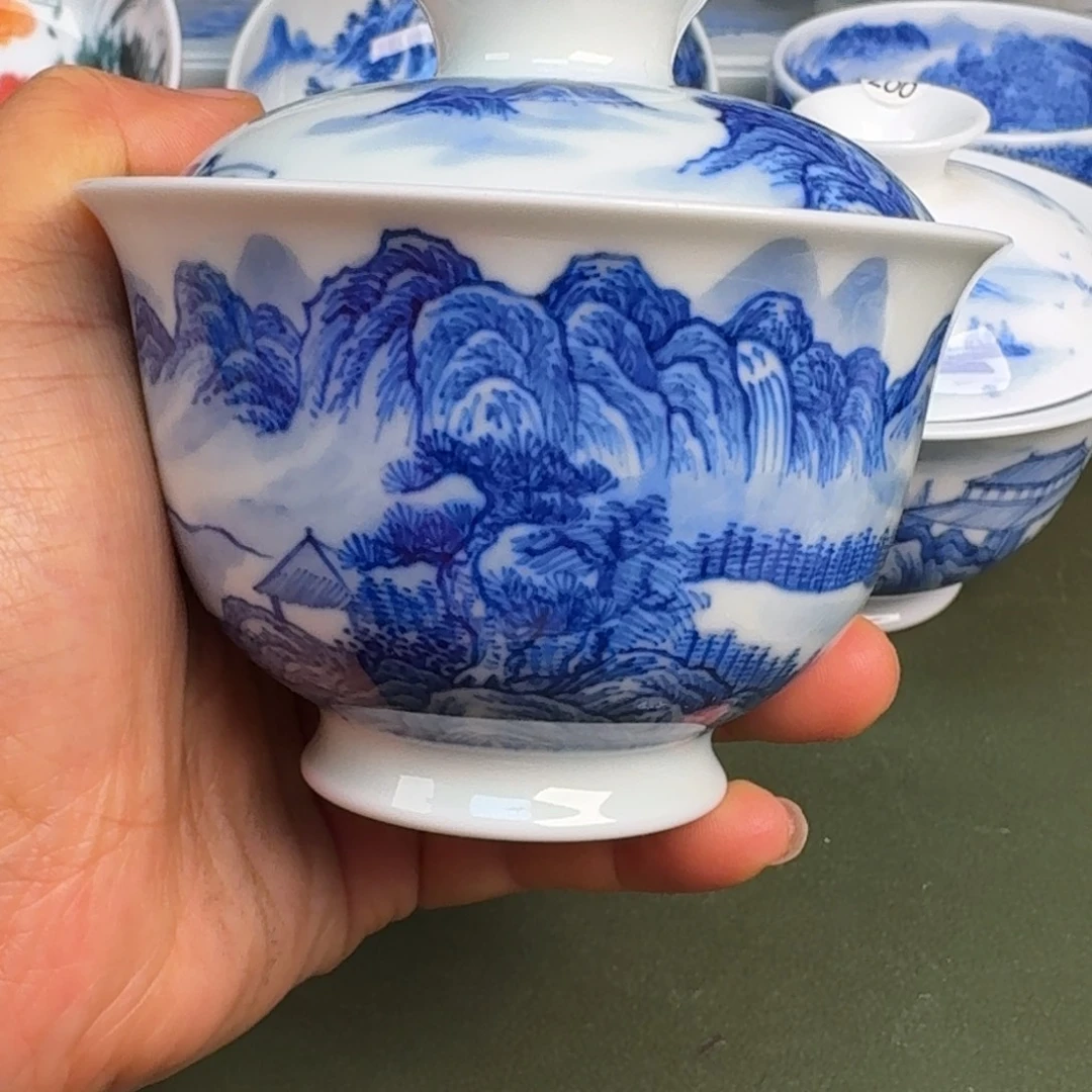 瓷景德镇纯手绘茶具圆圆232