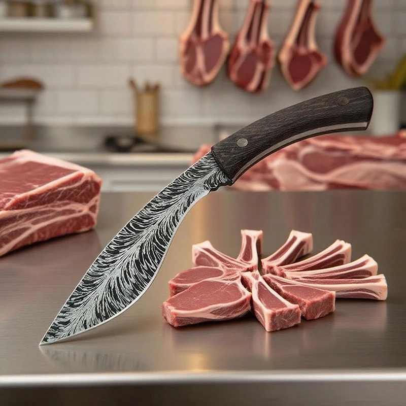 花纹剔骨刀厨房必备工具尼泊尔弯刀日常生活用品小刀削皮刀水果刀