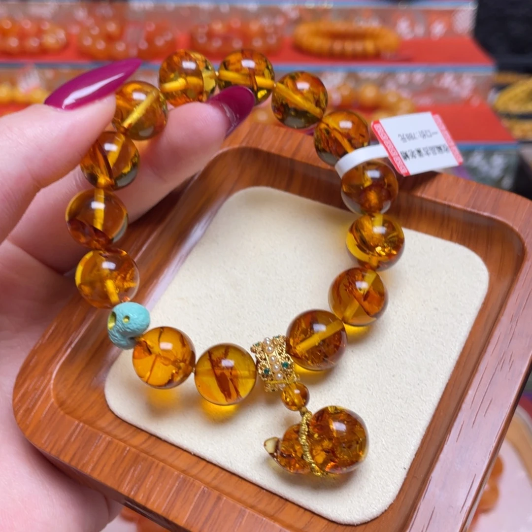 手链琥珀（花珀）未镶嵌手串