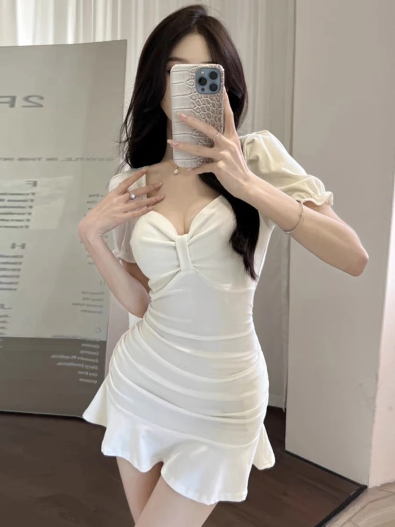 夏季显瘦连衣裙复古收腰