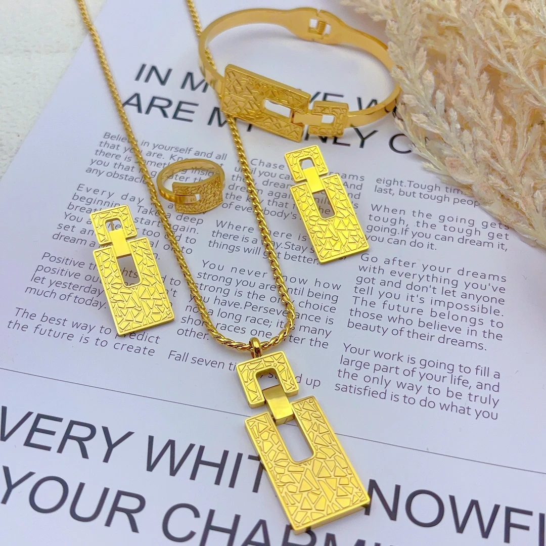 钛钢项链 时尚爆套装510-5-11百搭简约古法爆款饰品欧美轻奢气