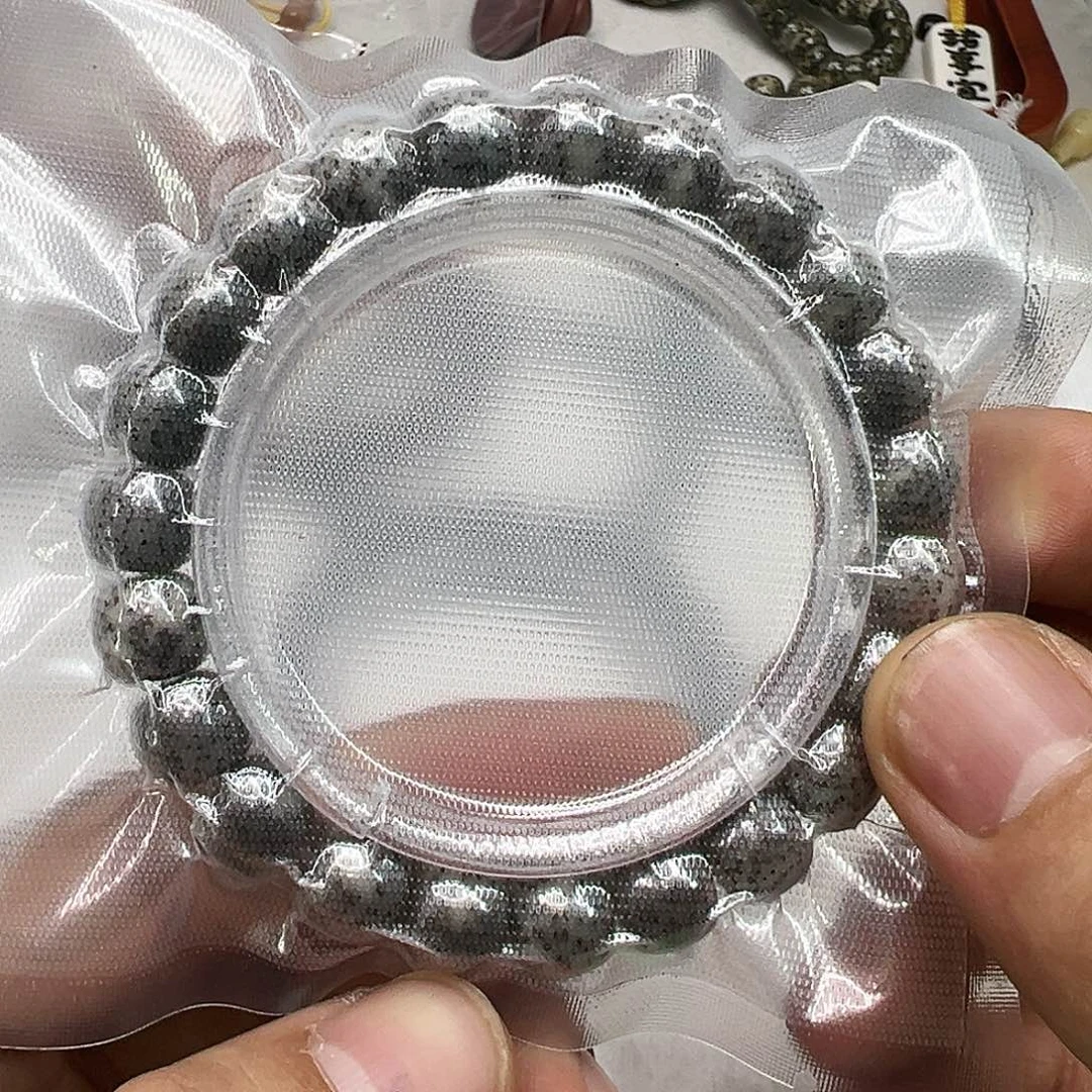 星月菩提手串34高端黑冰石玉星月菩提单圈10