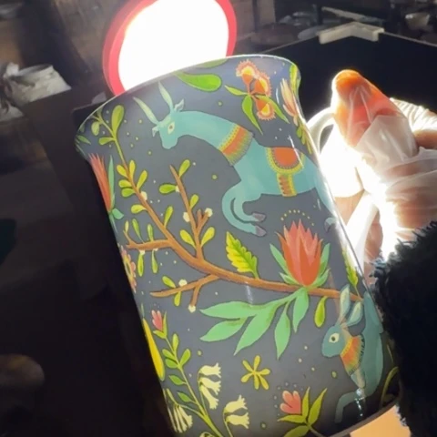 泥塑磁州窑出口尾货茶杯骨质瓷