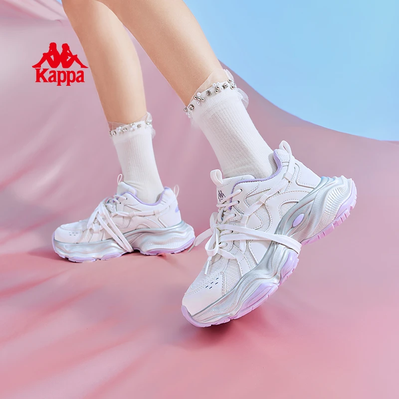 卡帕Kappa女款运动老爹鞋百搭休闲软底增高时尚舒适款K0F25MC37CJ