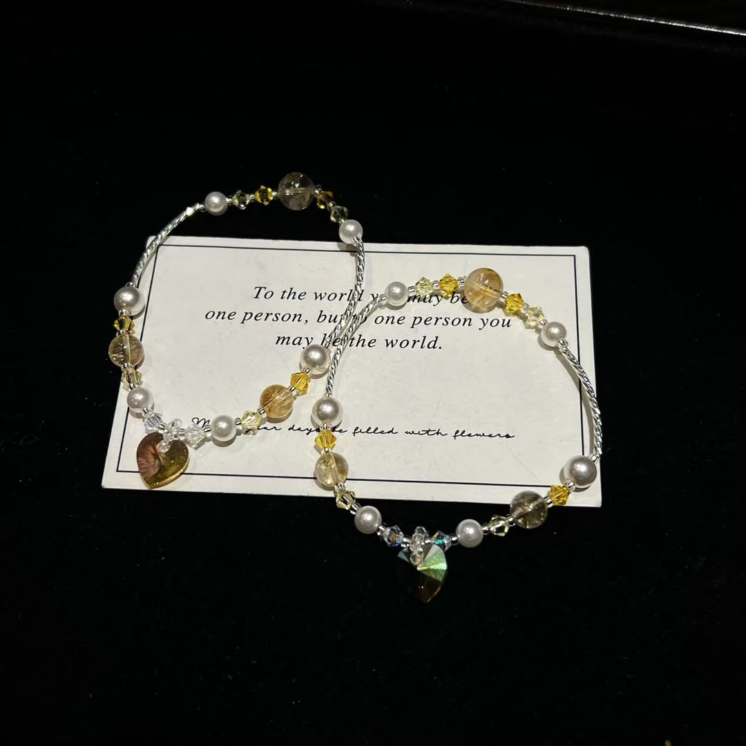 D350 6mm黄阿塞+华子设计款手串 多样性发一