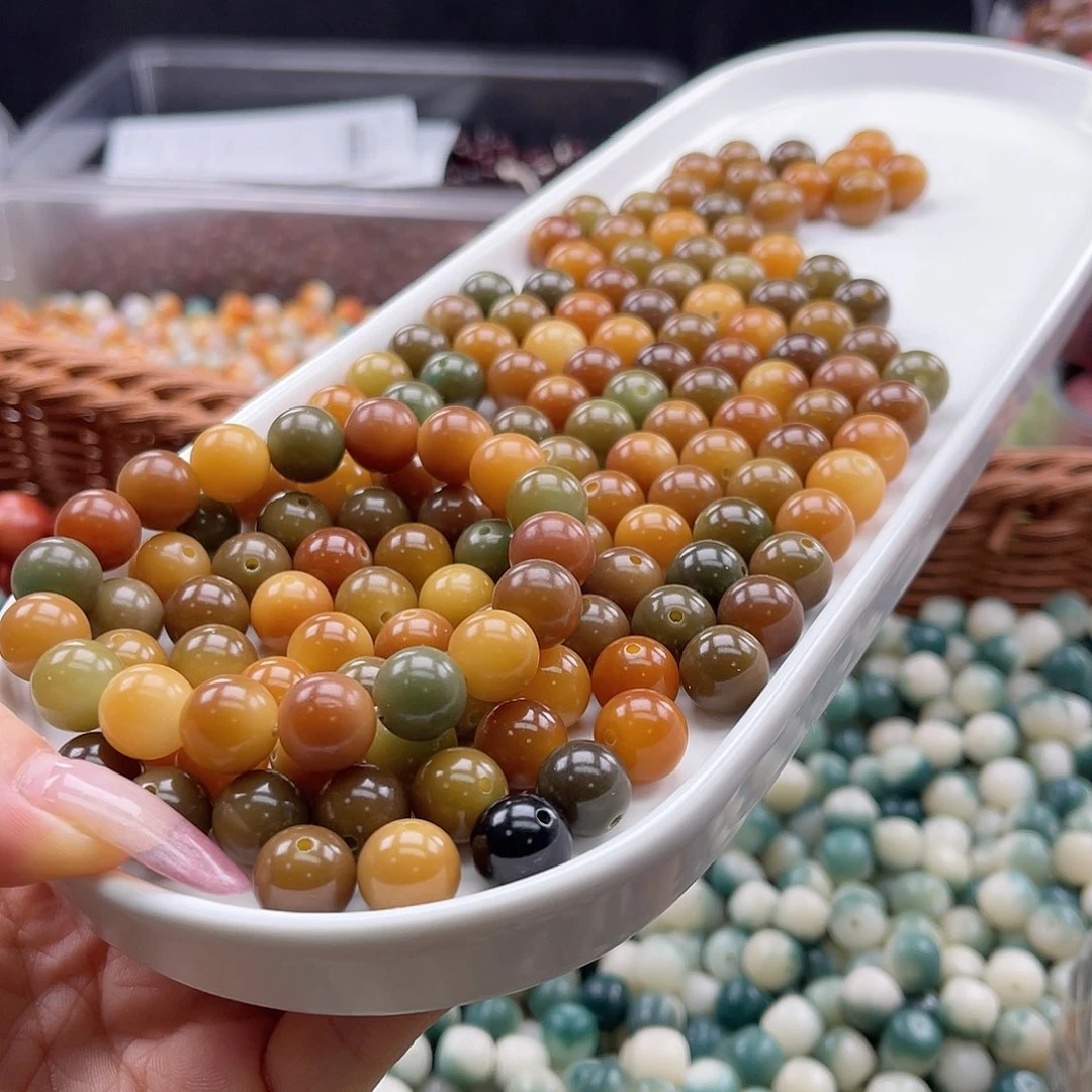 白玉菩提吊坠a11mm/80颗风化圆珠