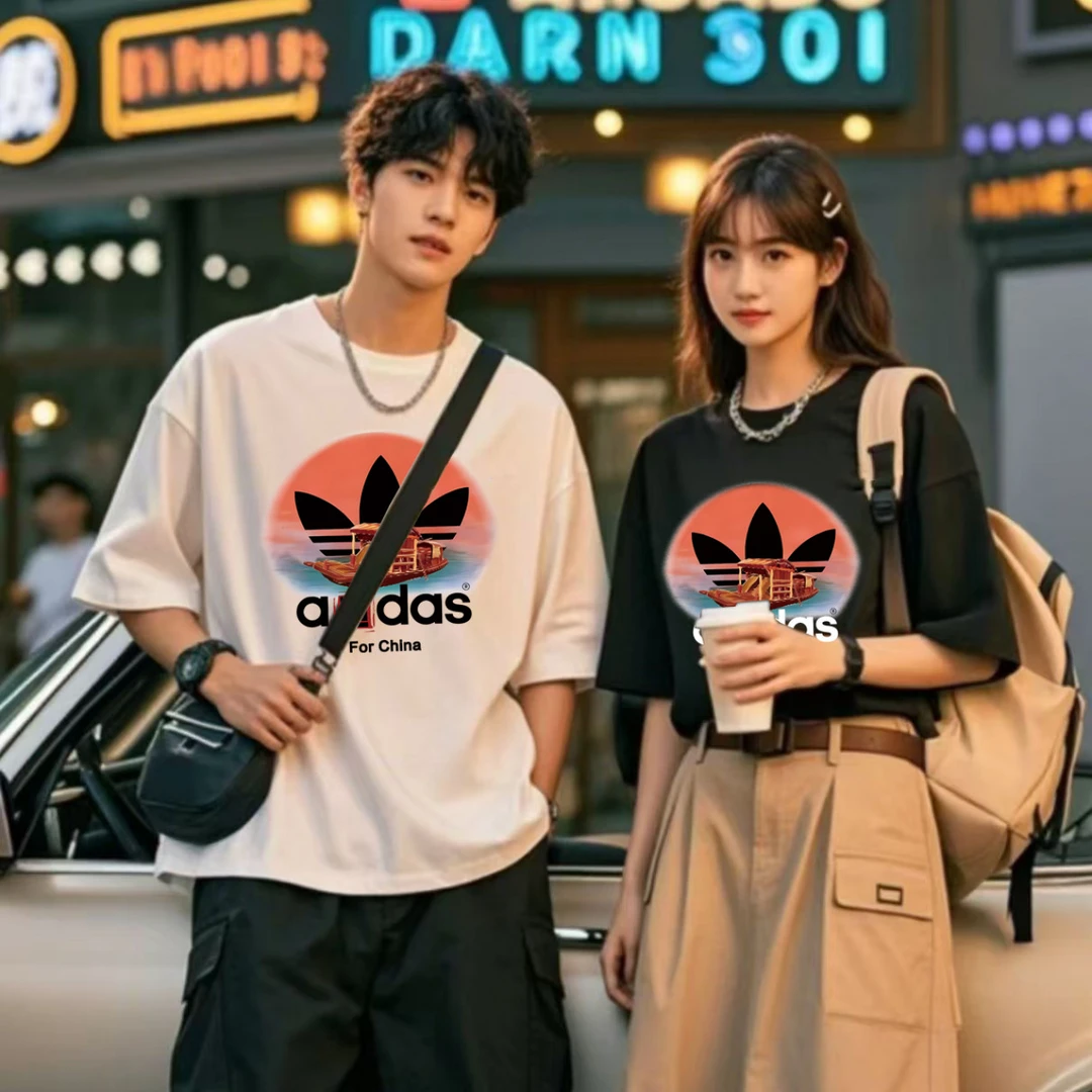 【一折粉丝福利】潮牌男女同款圆领百搭T恤