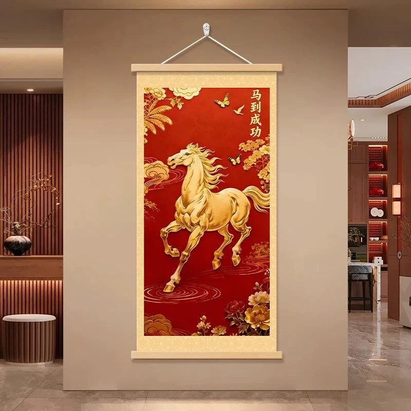 【师傅推荐】2026马到成功吉祥挂画新年百搭玄关卧室装饰画
