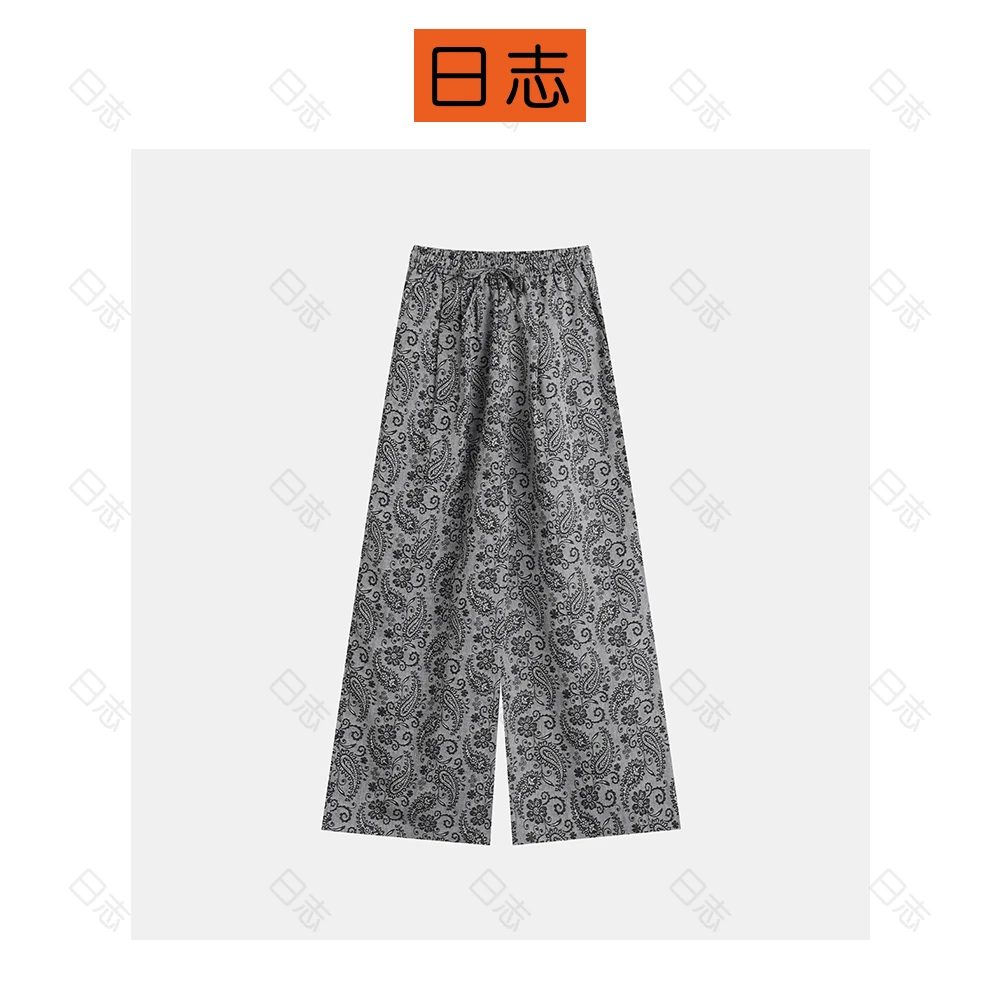 PIPO直筒裤舒适高腰阔腿裤夏季时尚休闲薄款常规款休闲裤DD52P172