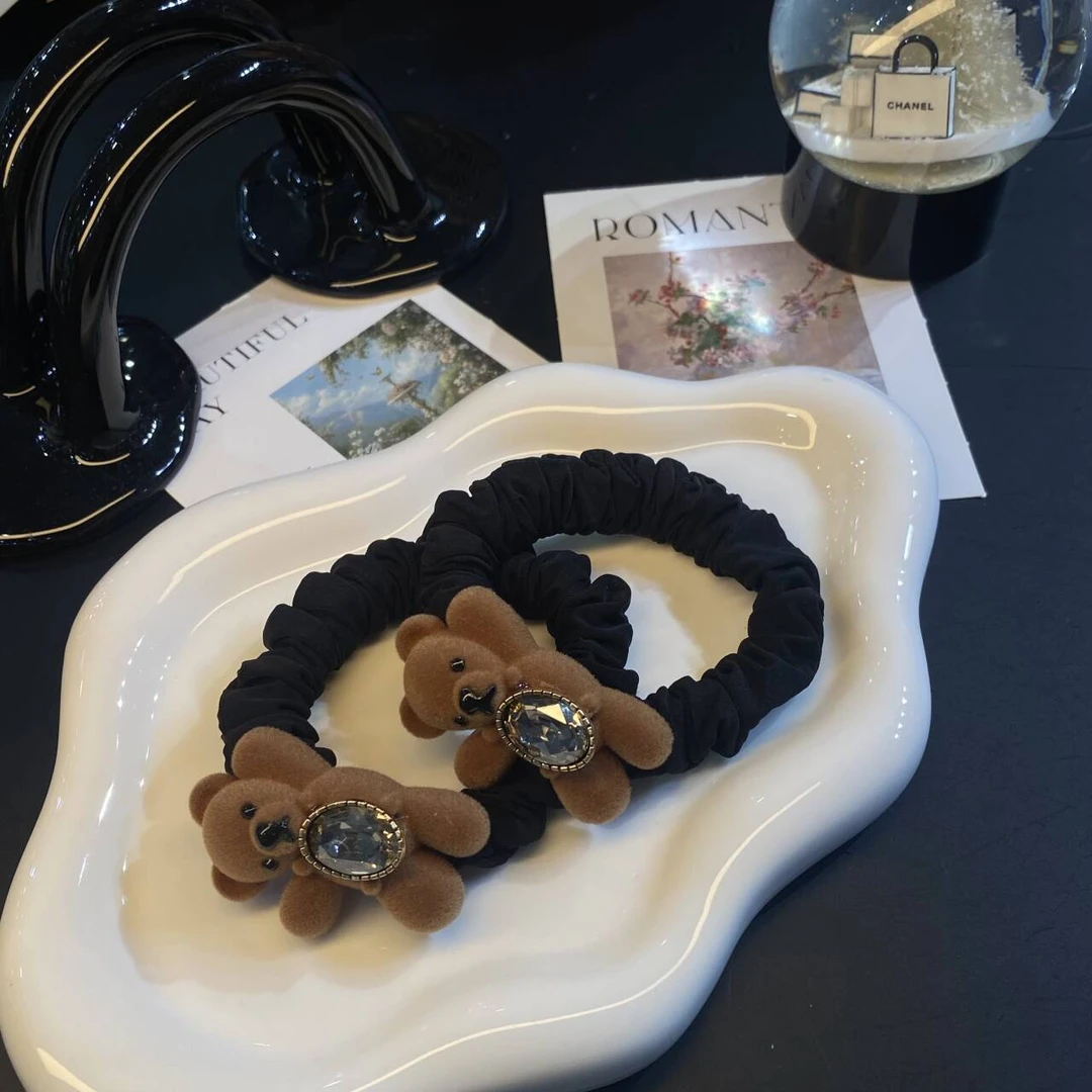 绒熊抱钻发圈头绳9131（2圈）