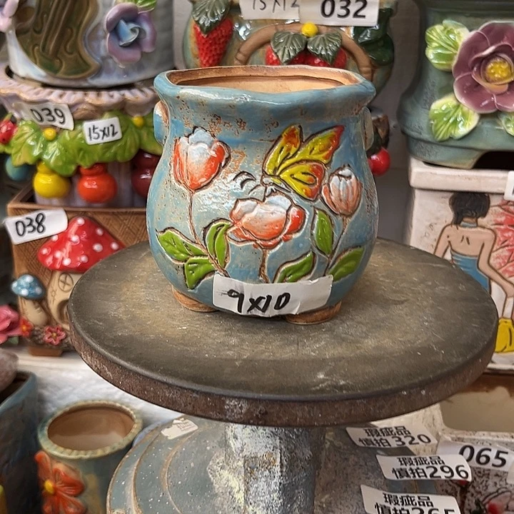 粗陶材质多肉花盆