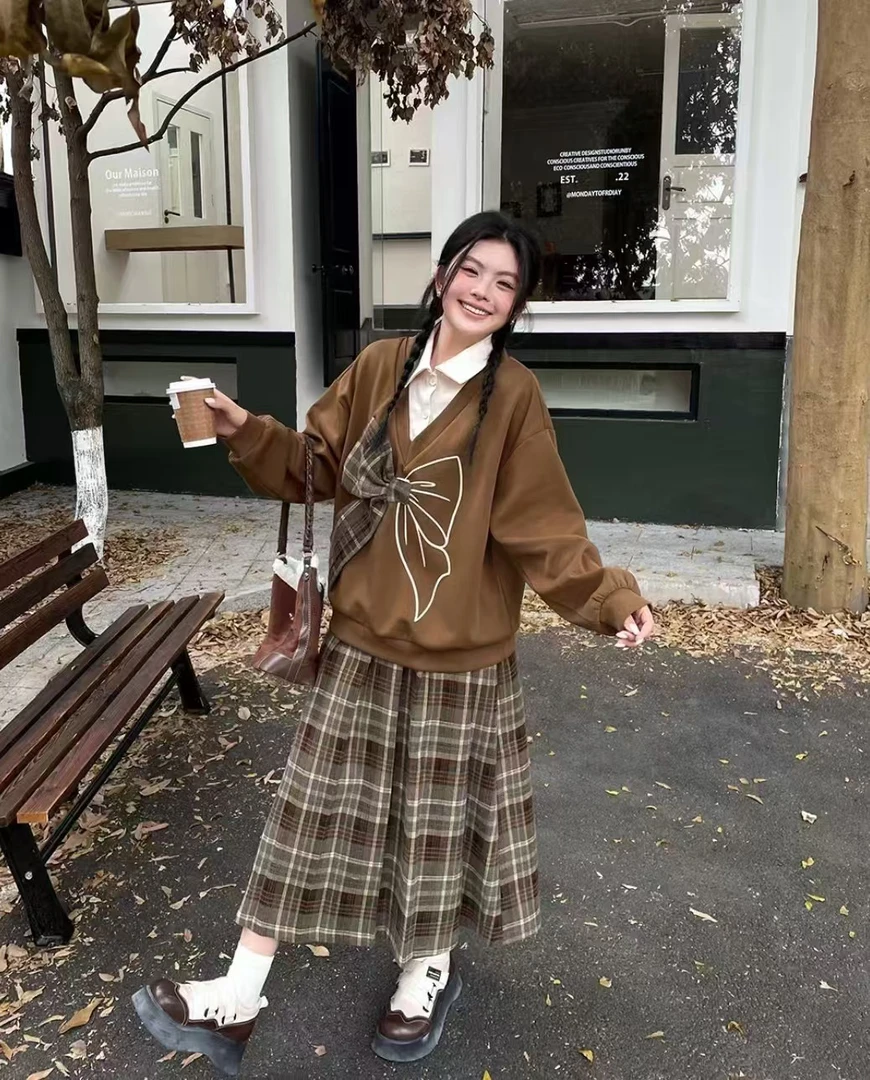 200【清仓】2025秋冬新款时尚气质宽松显瘦法式女装尾货清仓裙子