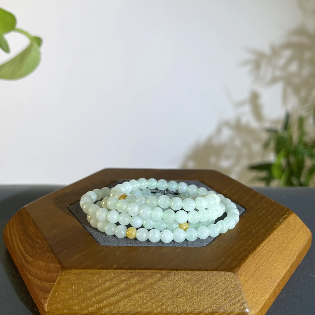 JXB12-173  天然缅甸A货翡翠 翡翠珠链（含配饰）