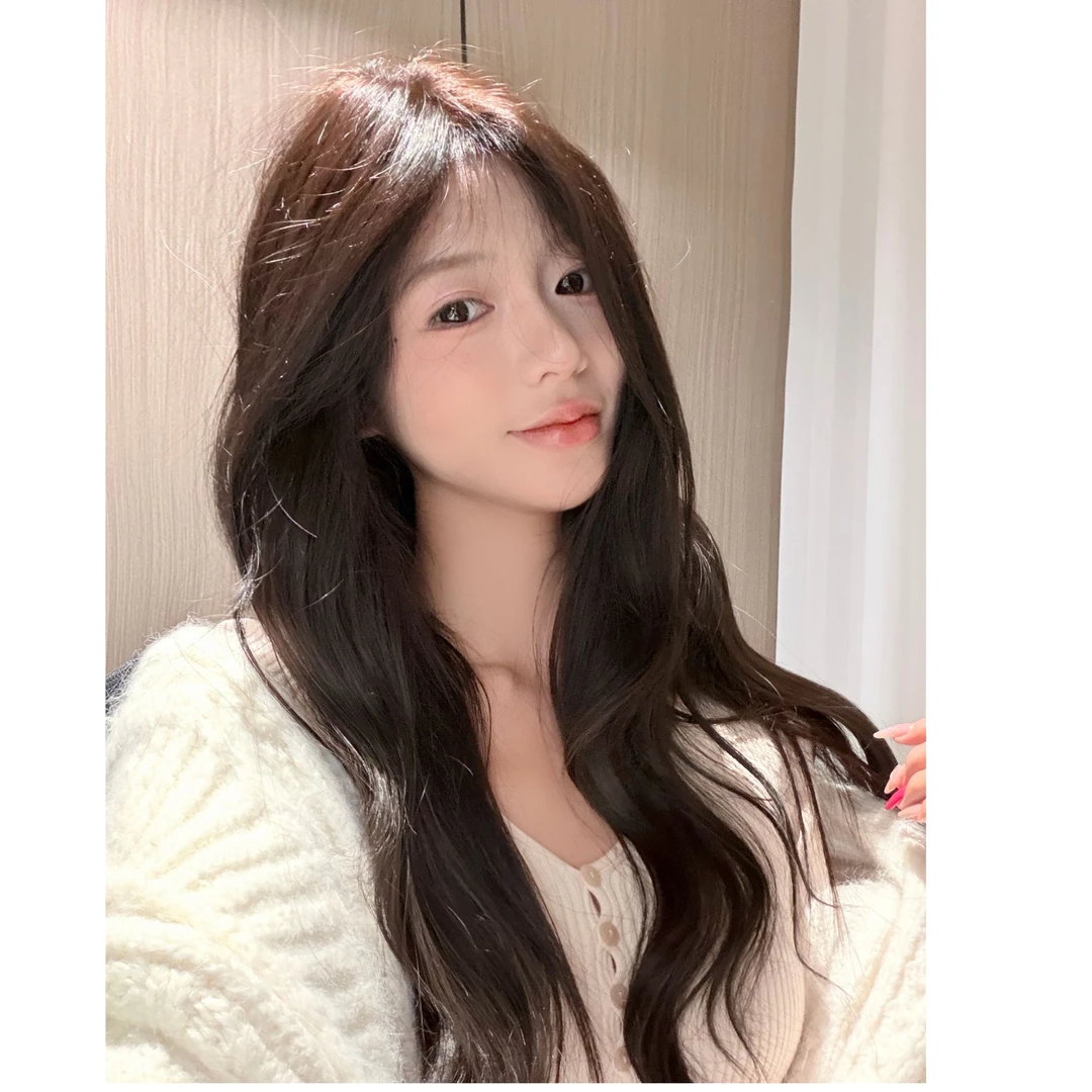 65CM 升级牛奶丝八字水波纹一片式不用带发网假发 （含人发）