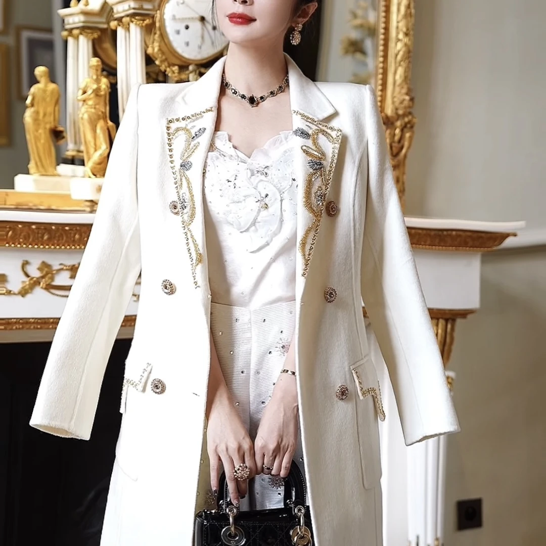 SEJI/瑟纪10.18【罗马记忆】法式重工气质时尚轻奢设计师款大衣