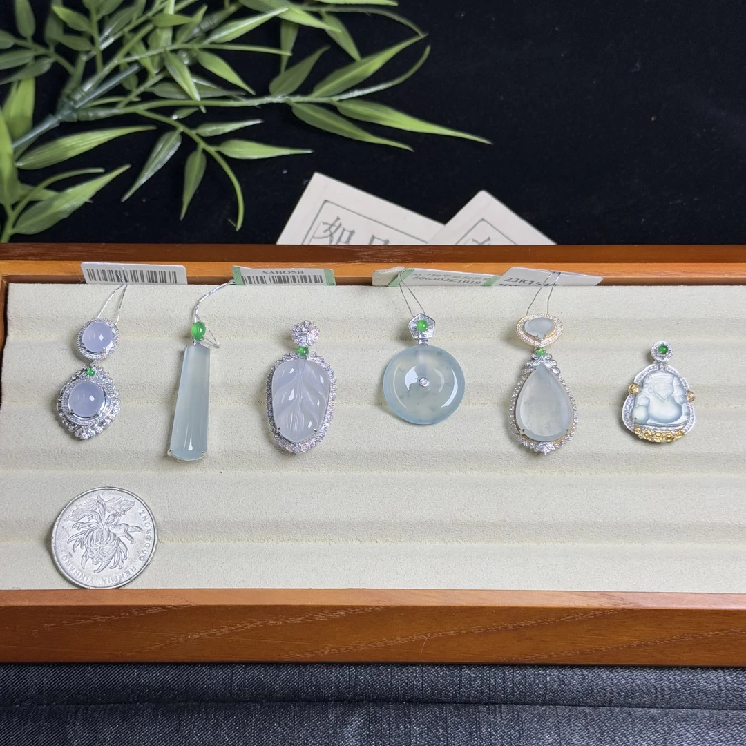 思懿珠宝 18K翡翠吊坠-6800-3-ZGM-多样性发一(紫色有色差）