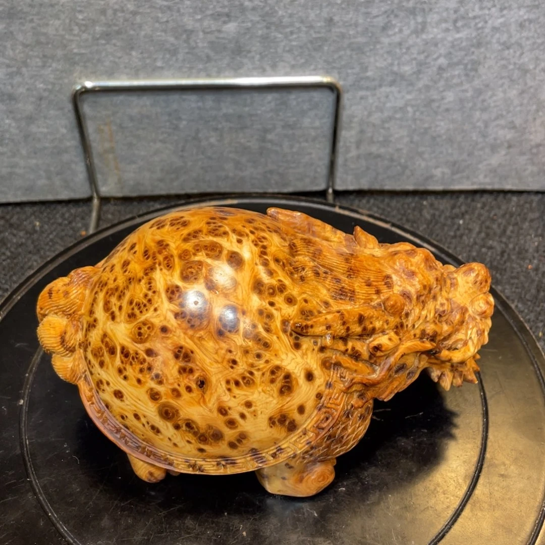 柏木（崖柏）太行精品陈化黄金底满留疤龙龟摆件