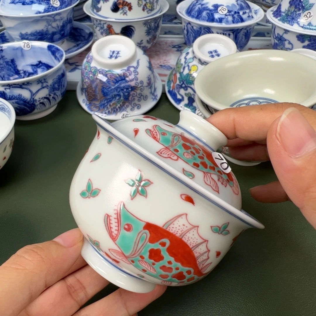 景德镇纯手工纯手绘茶具木木70