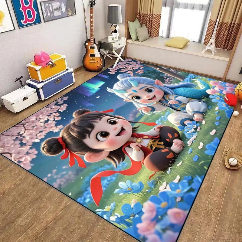 卡通可爱儿童地毯客厅茶几沙发卧室床边毯宝宝房间爬爬垫游戏地垫
