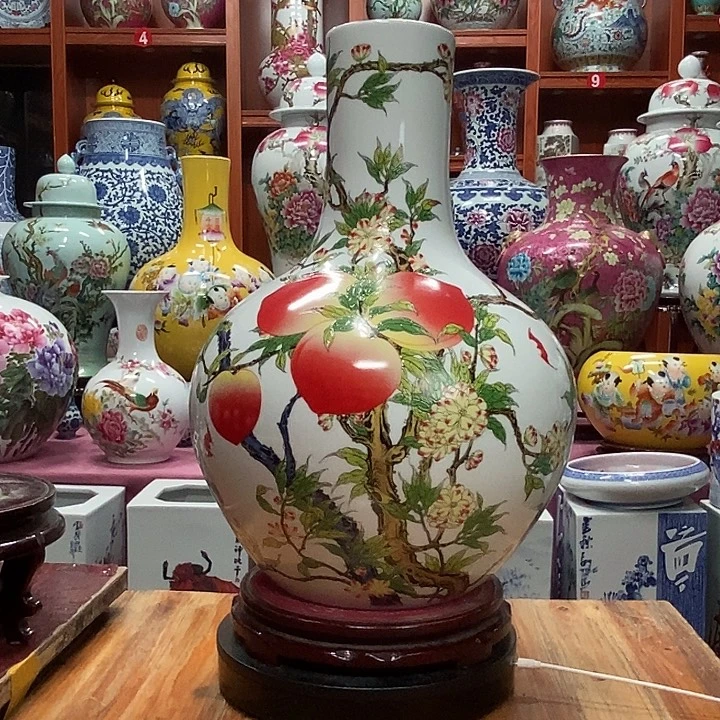 景德镇陶瓷手工手绘花瓶摆件