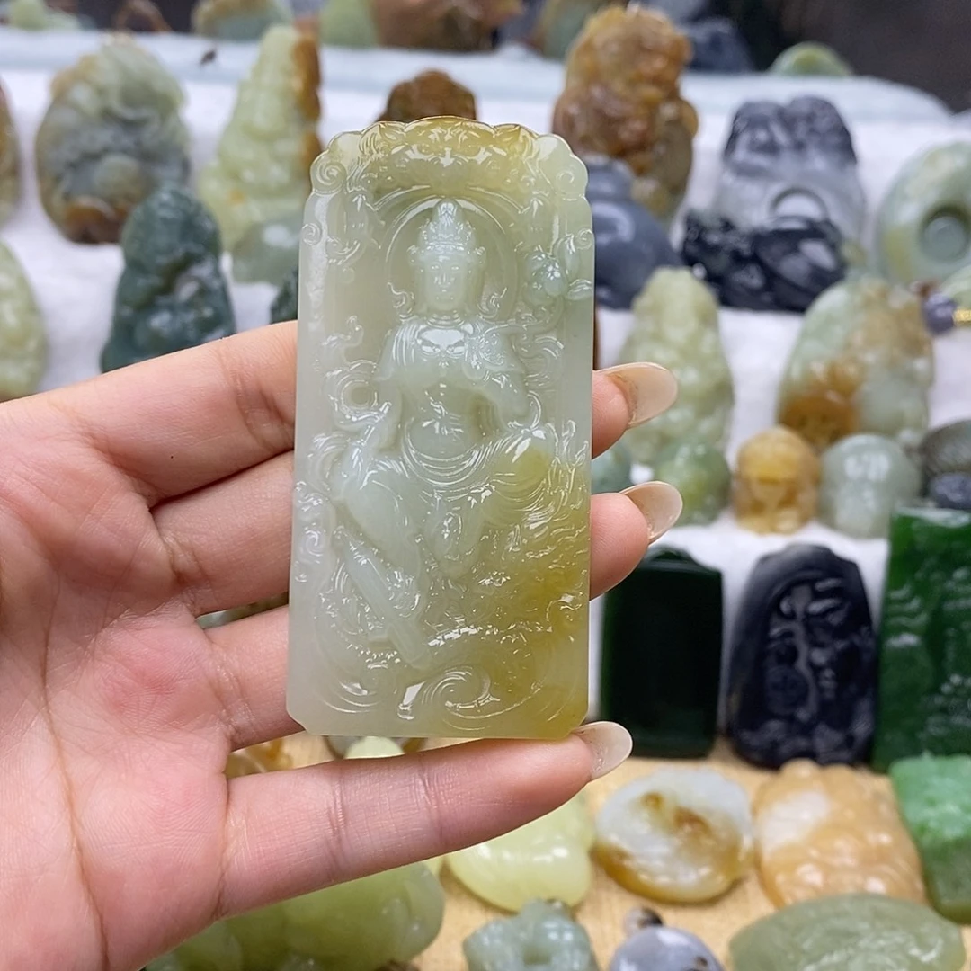 嘎***劲和田玉未镶嵌颈饰