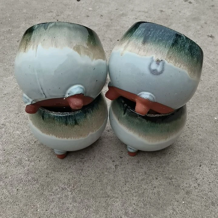 红陶12/13瑕疵四个盆