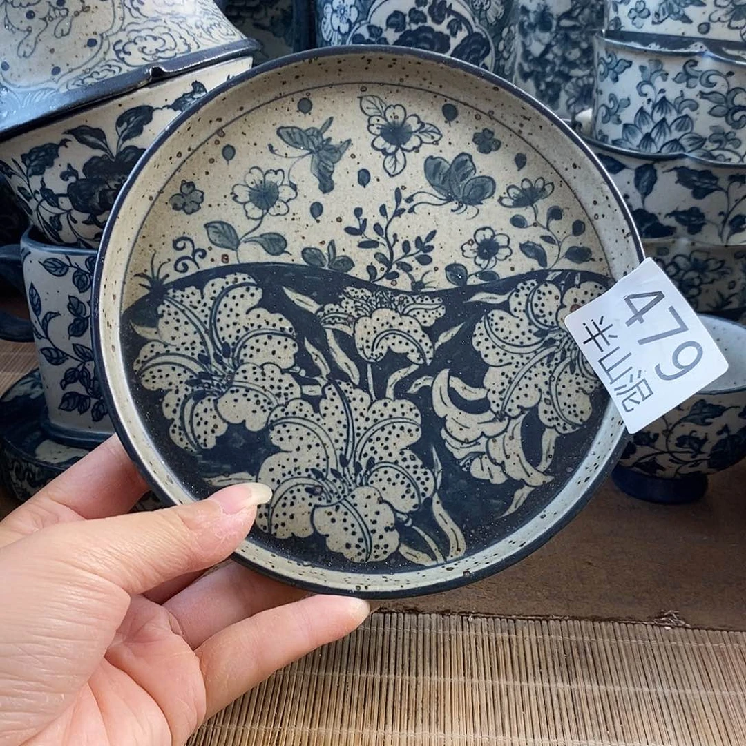 手工手绘青花高温陶瓷