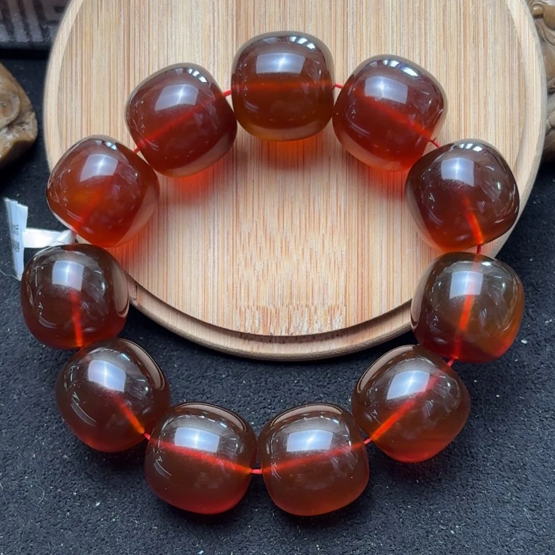 未镶嵌颈饰琥珀红蜜老型手串