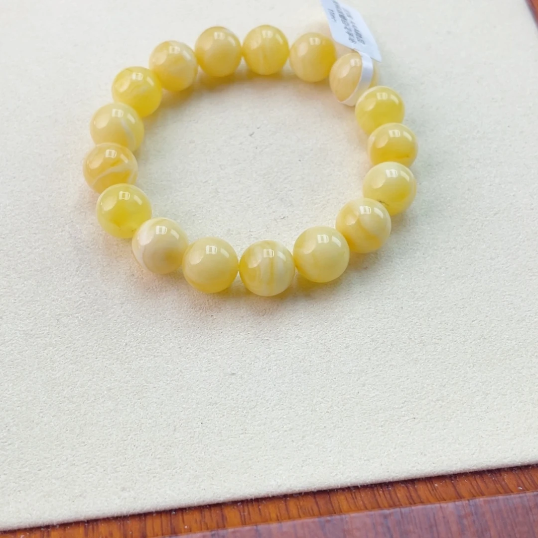 琥珀未镶嵌手链蜜蜡手串15.15克