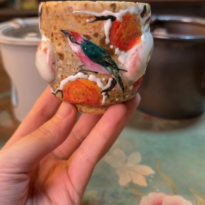 程***姐柴烧纯手工手绘陶瓷