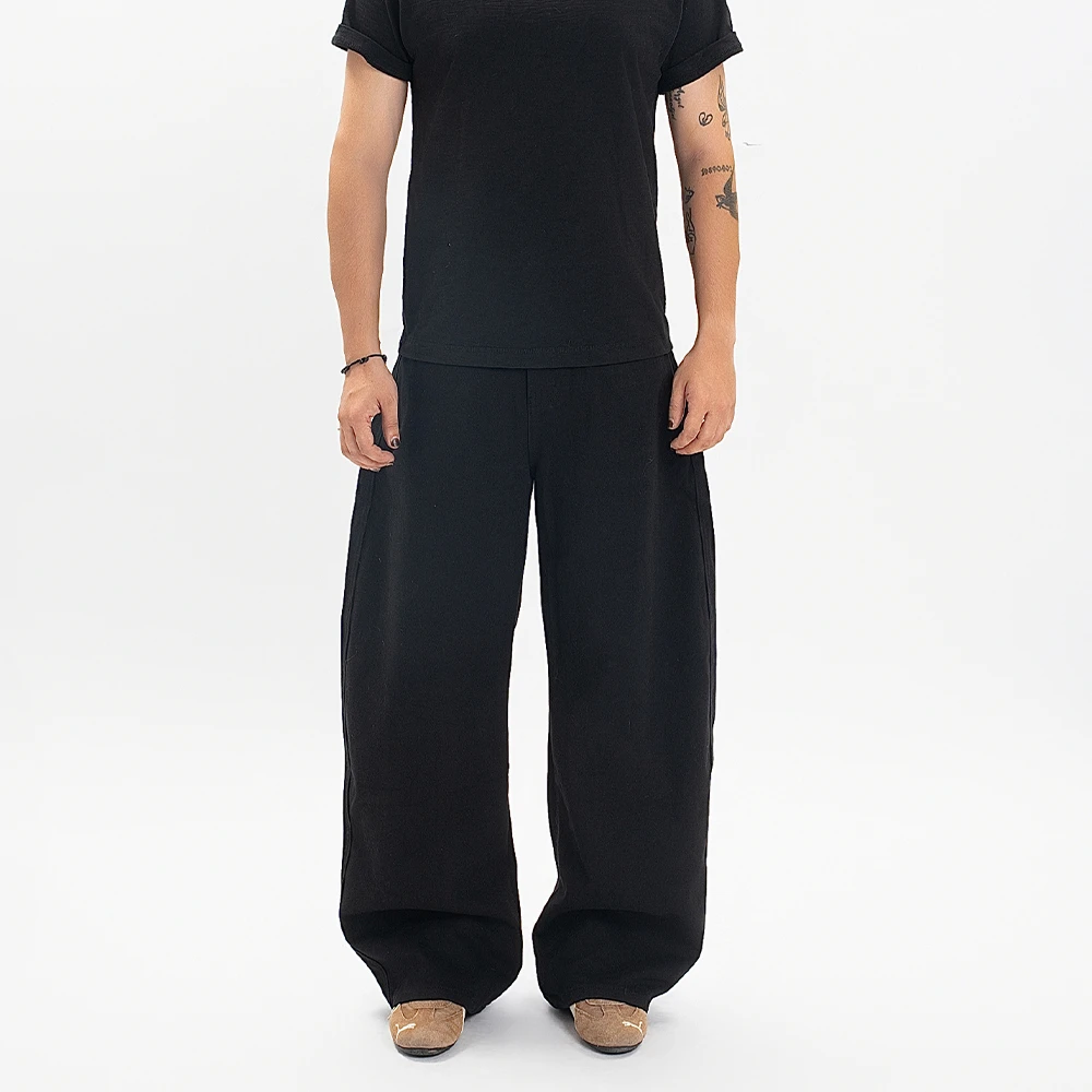 AIRCIOOC黑牛直筒裤通勤西裤夏季纯色休闲裤CleanFit弯刀牛仔裤