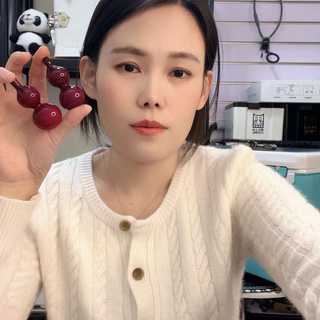 小****小葫芦一对，迷你酒红福气多多