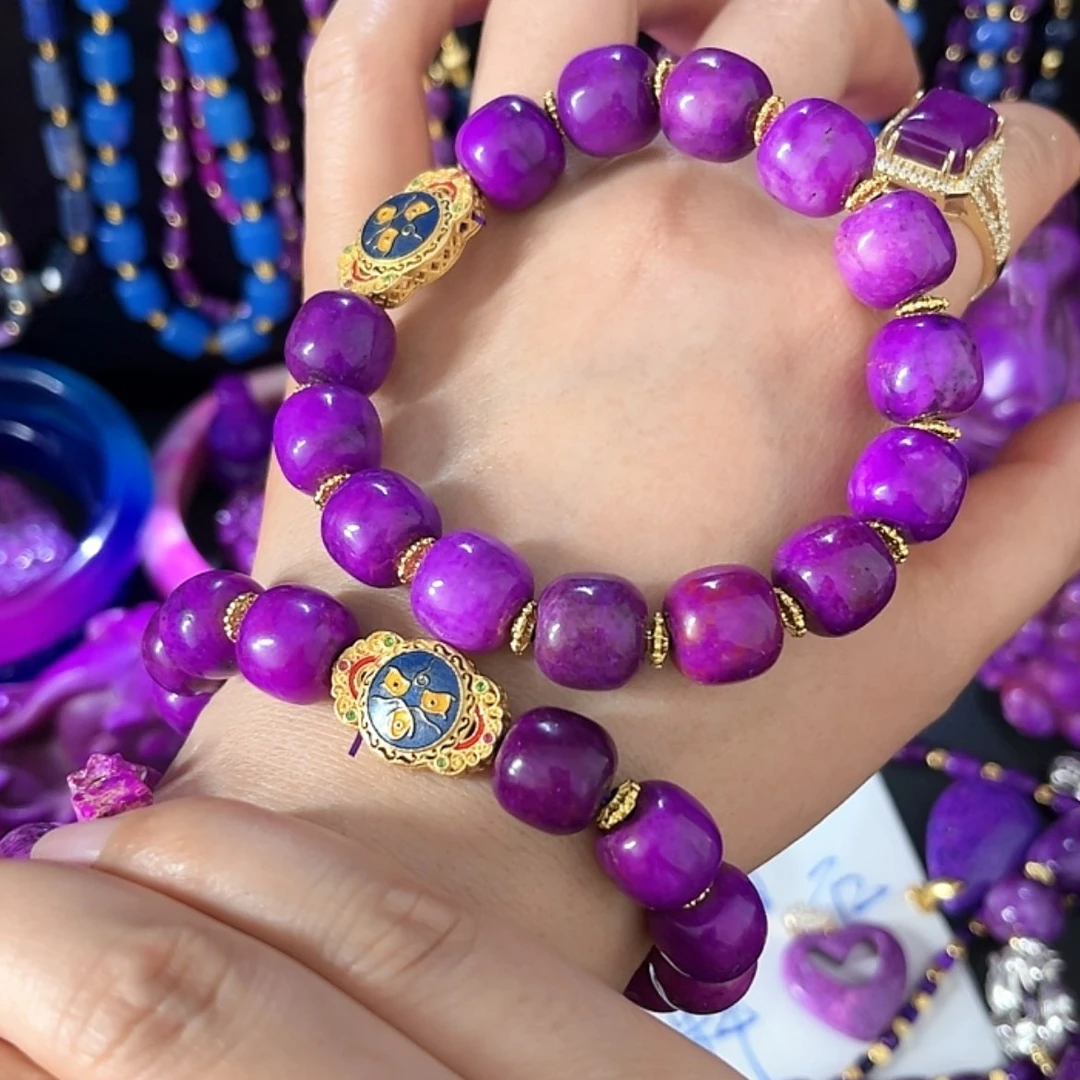 【闪购商品】玻璃DIY舒具石老油料69丝绒玉华紫舒蓝老型卡12