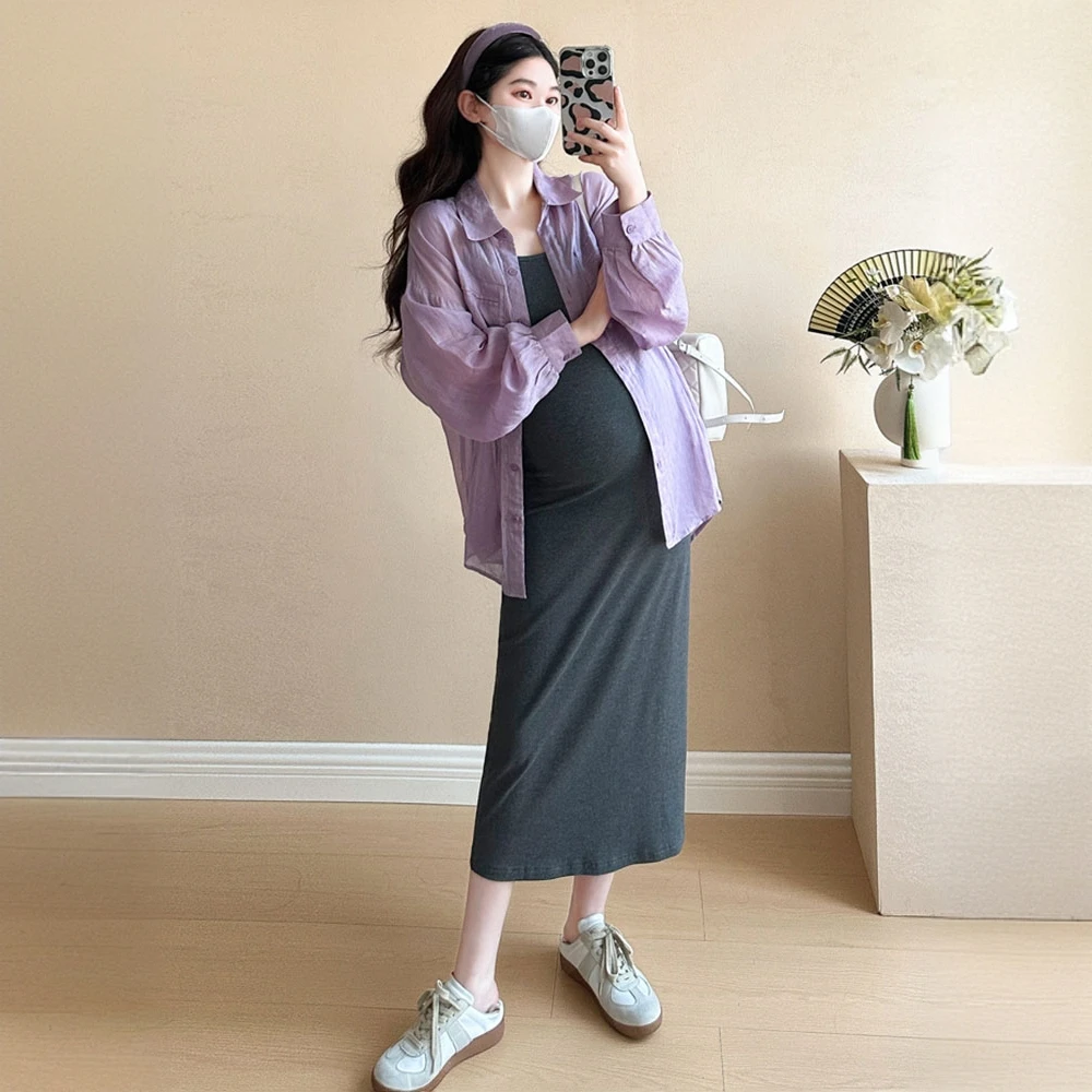 孕妇装春季连衣裙新款时尚减龄中长款春夏休闲显瘦背心吊带裙子女