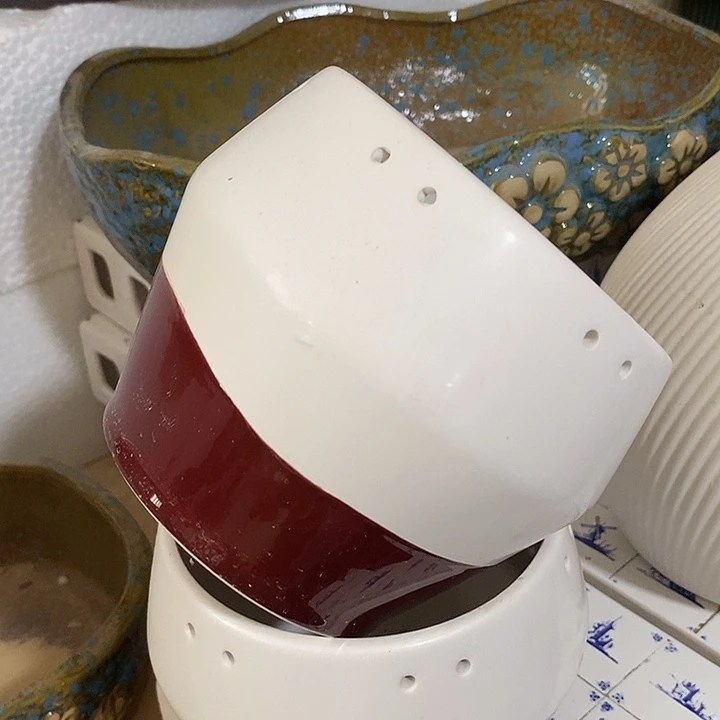 摆件陶盆有孔 瑕疵介意勿拍