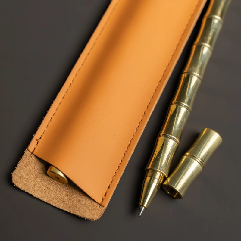 （ZB）鹿师傅真皮调头层牛皮笔套钢笔套QT098