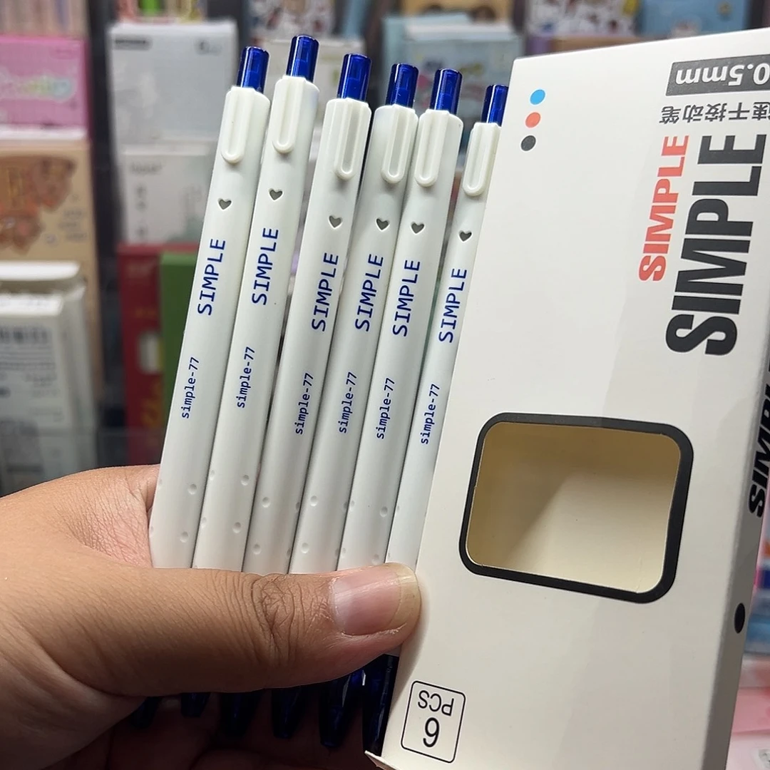 无印风 蓝笔 一盒6支