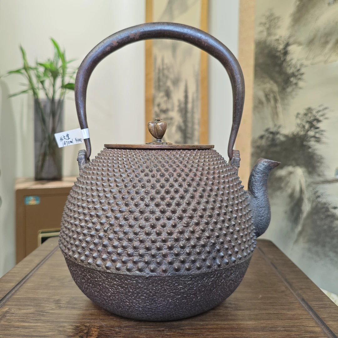【精品级】龙文堂  霰纹长闲型老铁壶 满水容量约1470ml