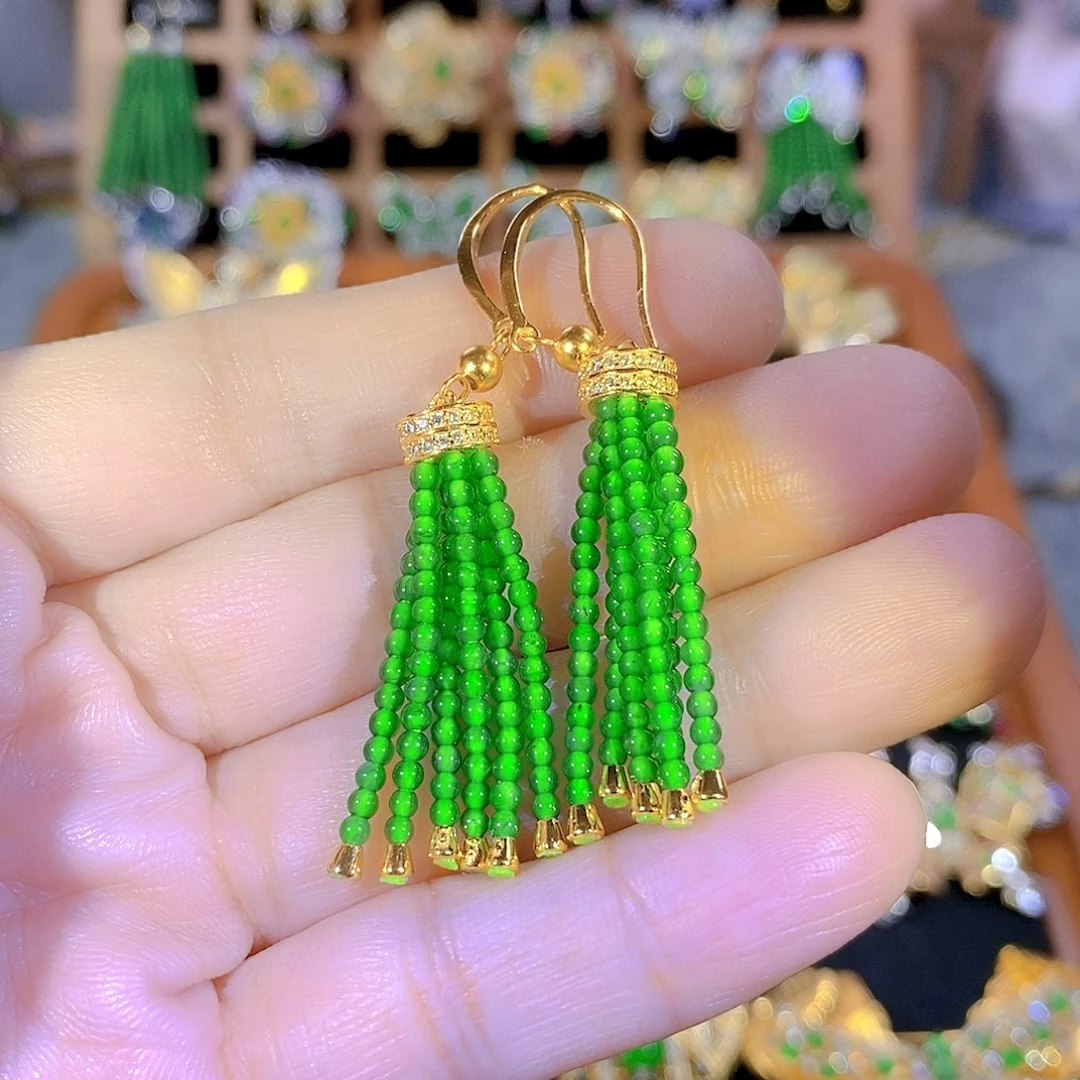 吊坠(不含链)银S925镶嵌翡翠