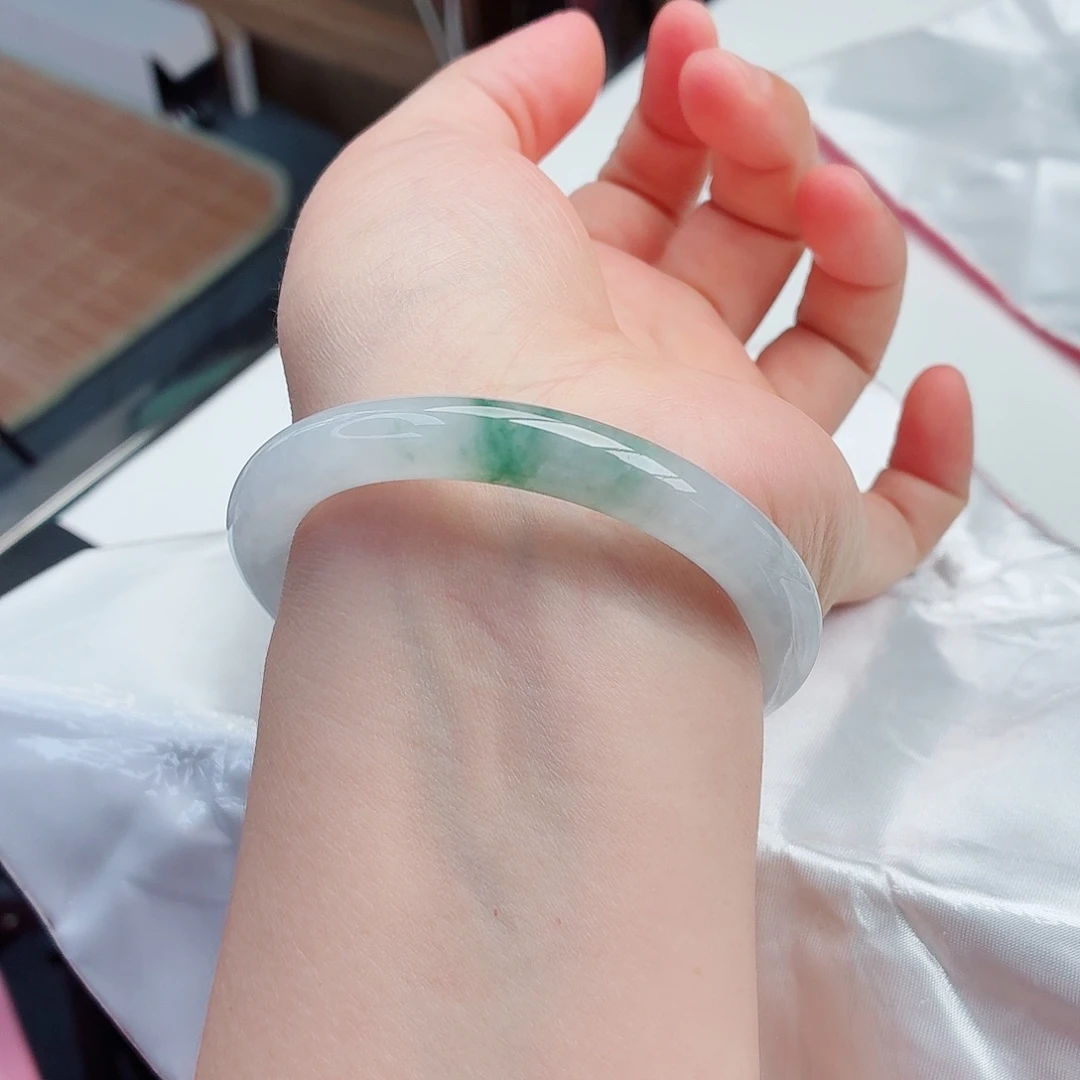 翡翠未镶嵌手镯8号-56圈口