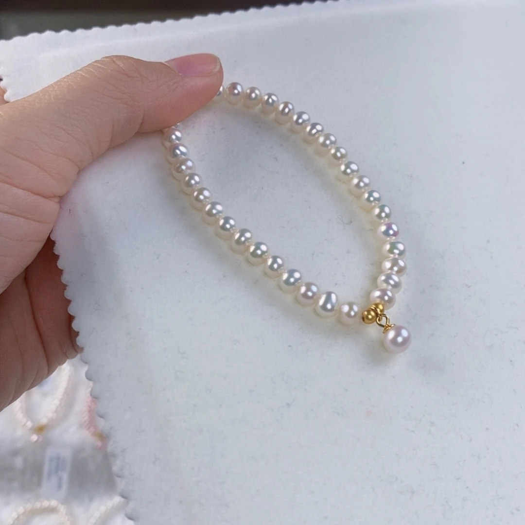 淡水珍珠手绳银S925镶嵌